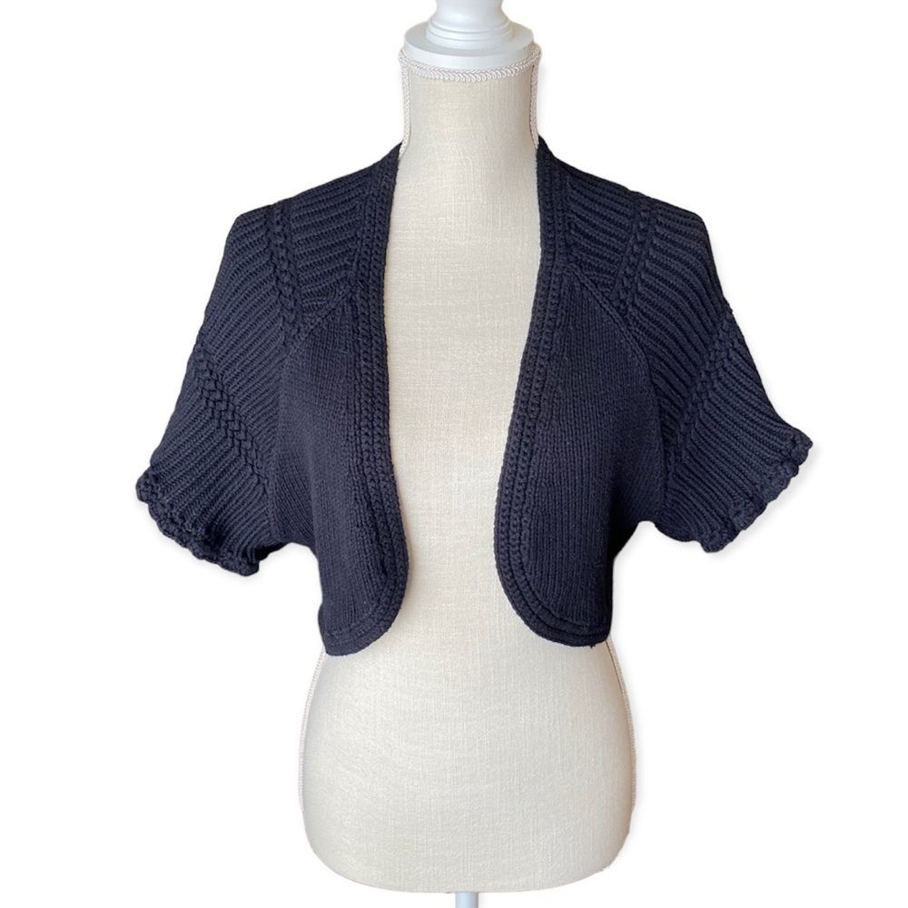 ELLE Black Knit Bolero Size S